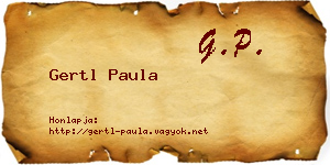 Gertl Paula névjegykártya